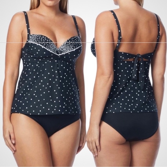 EUC- Coco Reef ‘Divine Power’ Underwire Polka Dot Tankini Top - Picture 3 of 8